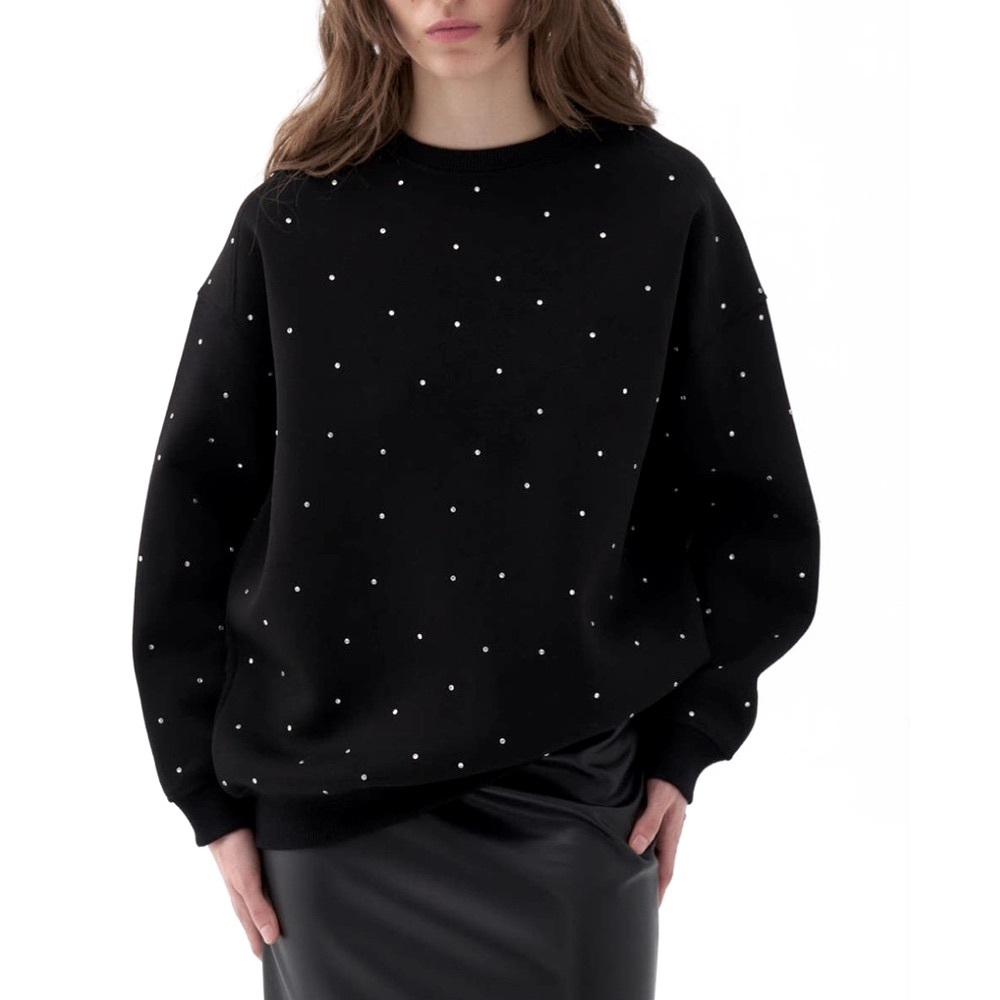 Nocturne embellished oversized sweatshirt